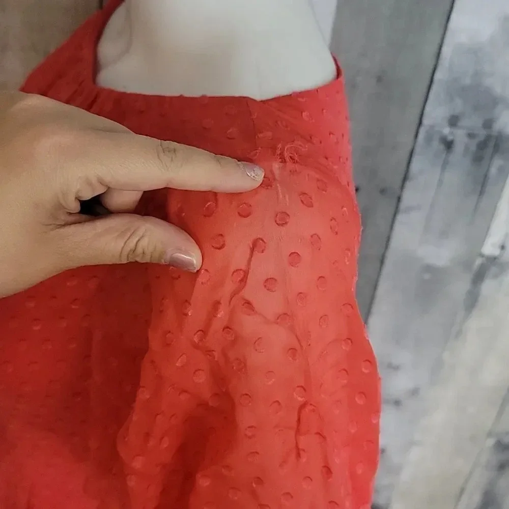 KATE Spade Silk Chiffon Clipped Polka-dot Dress